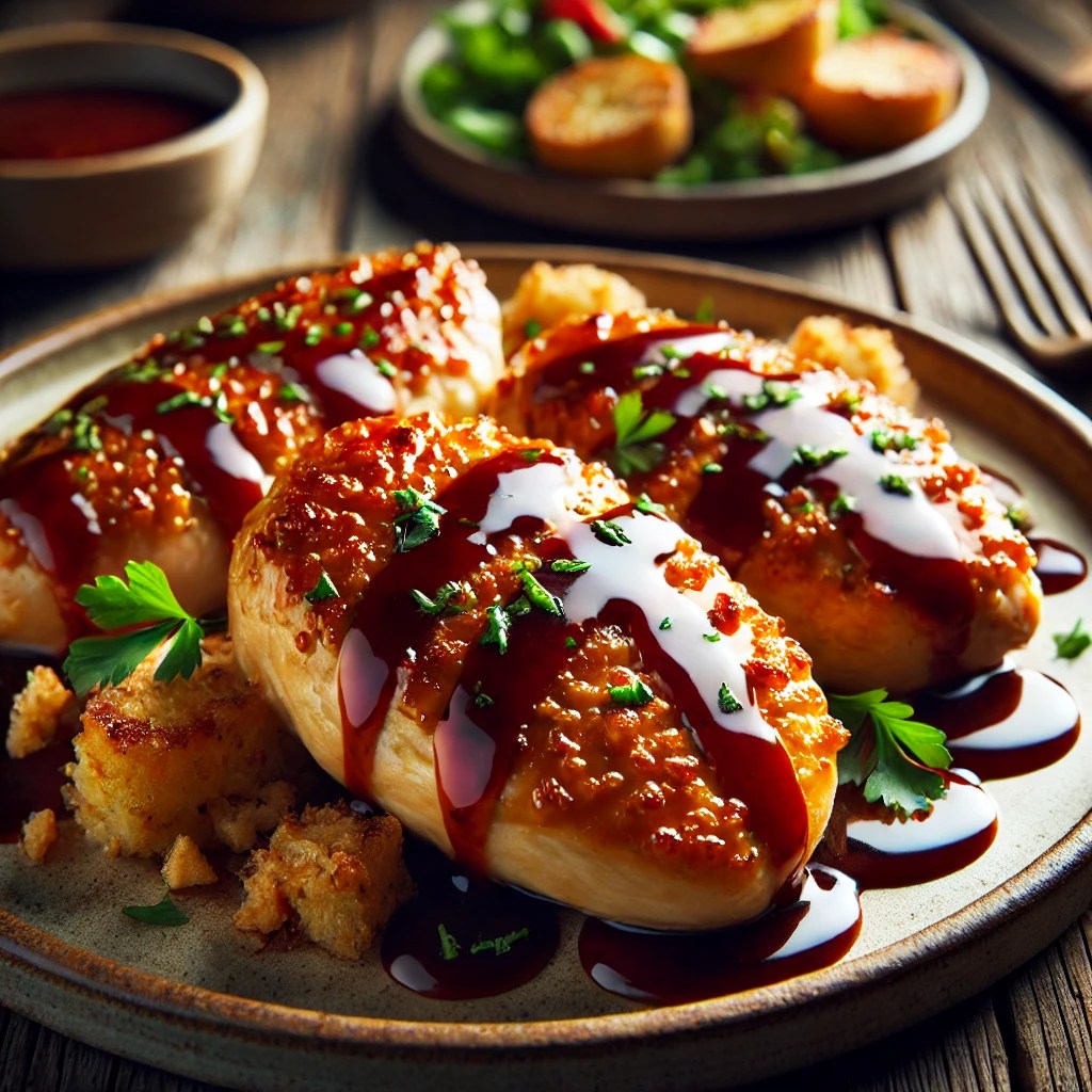 Cracker-Crusted Chicken with Vodka&nbsp;Glaze