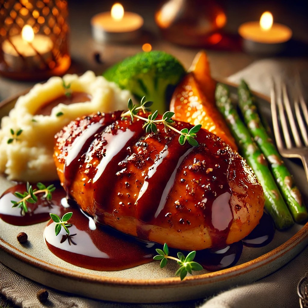 Bourbon Chocolate Glazed&nbsp;Chicken
