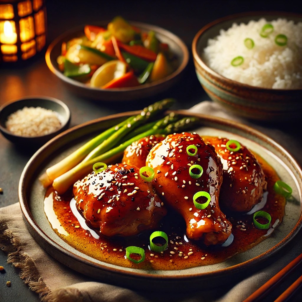 Allspice and Sake-Glazed Chicken&nbsp;Thighs