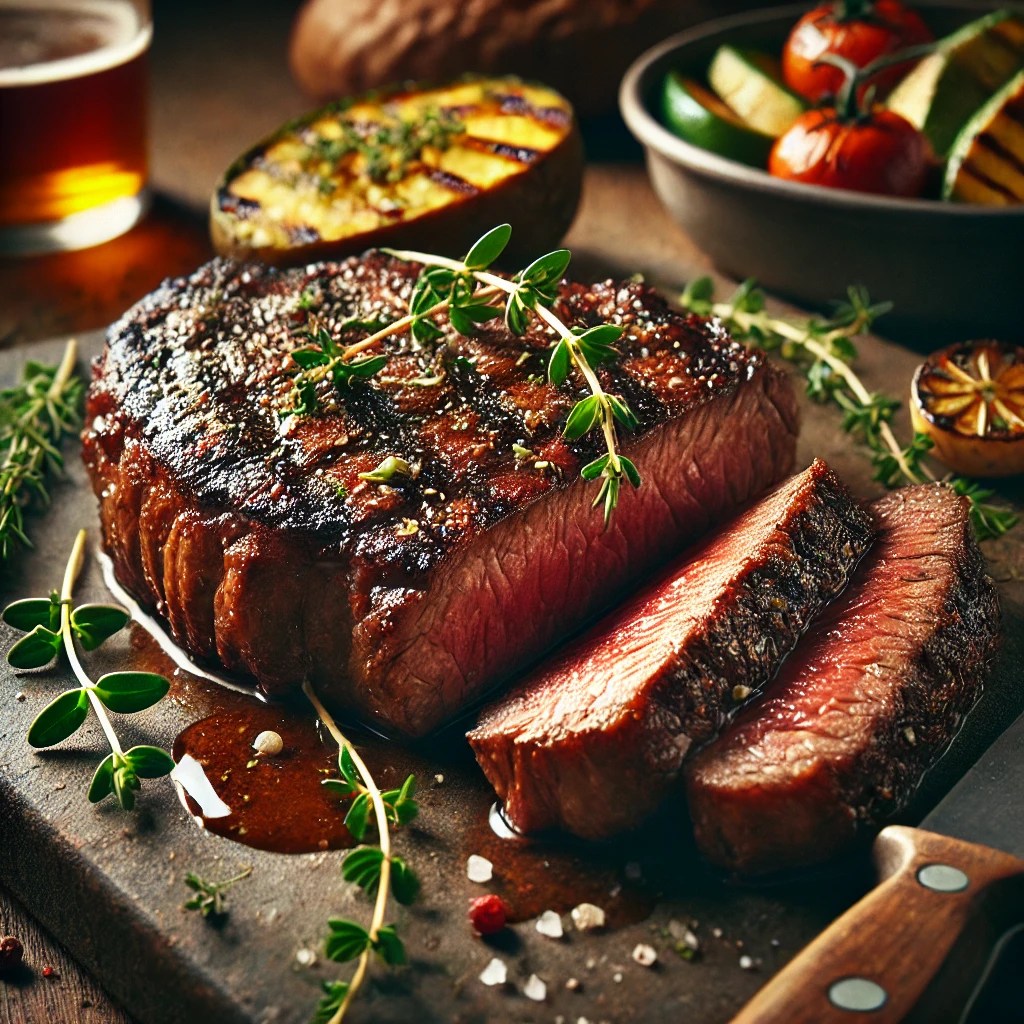 Beer-Marinated Grilled Steak