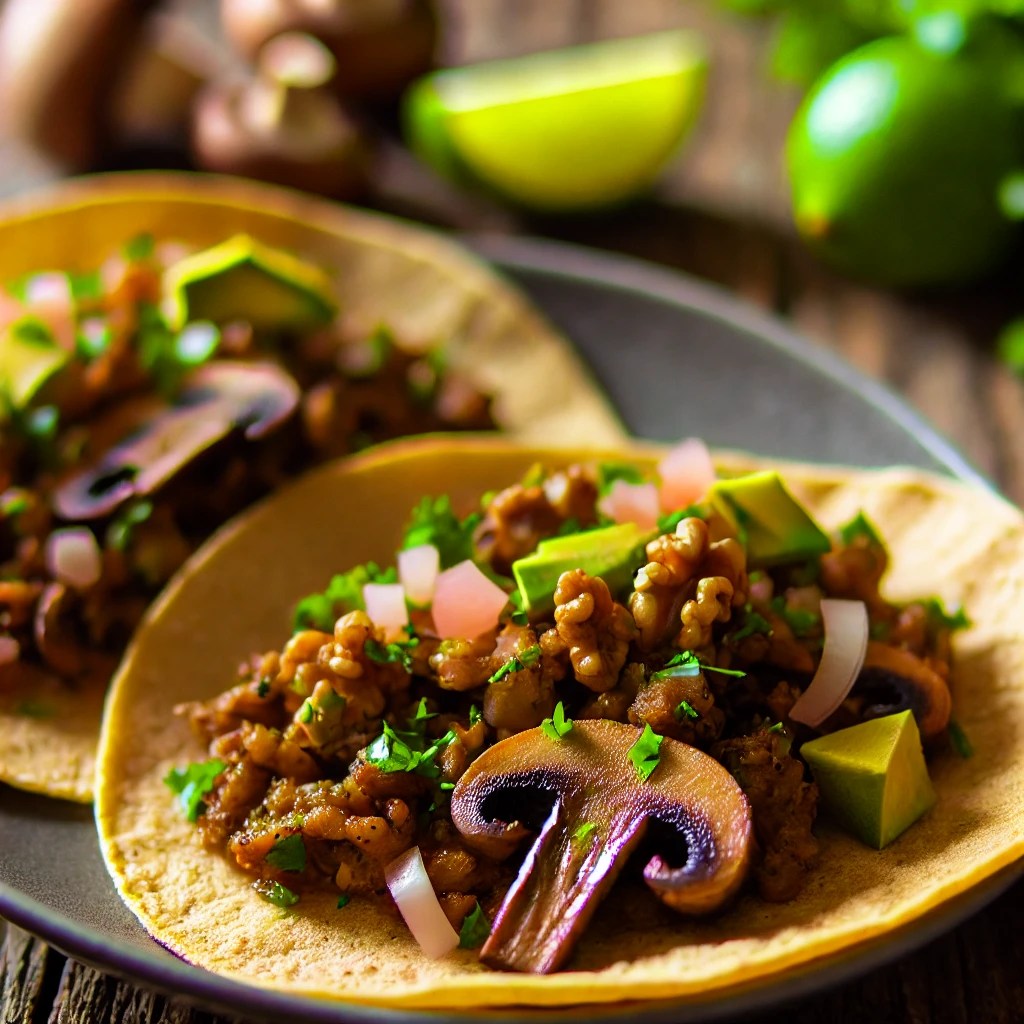 Vegan Mushroom and Walnut&nbsp;Tacos