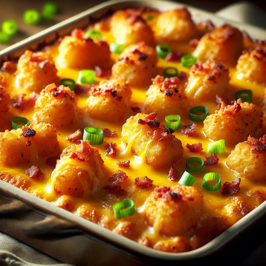 Loaded Cheddar Tater Tot&nbsp;Casserole