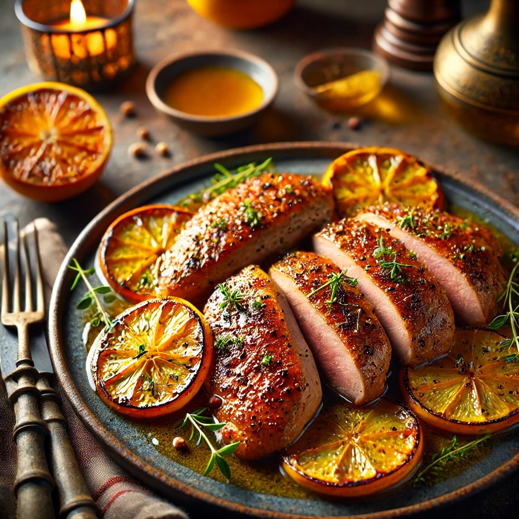 Wild Duck with Citrus Herb Glaze: A Richly Spiced and Flavorful&nbsp;Dish