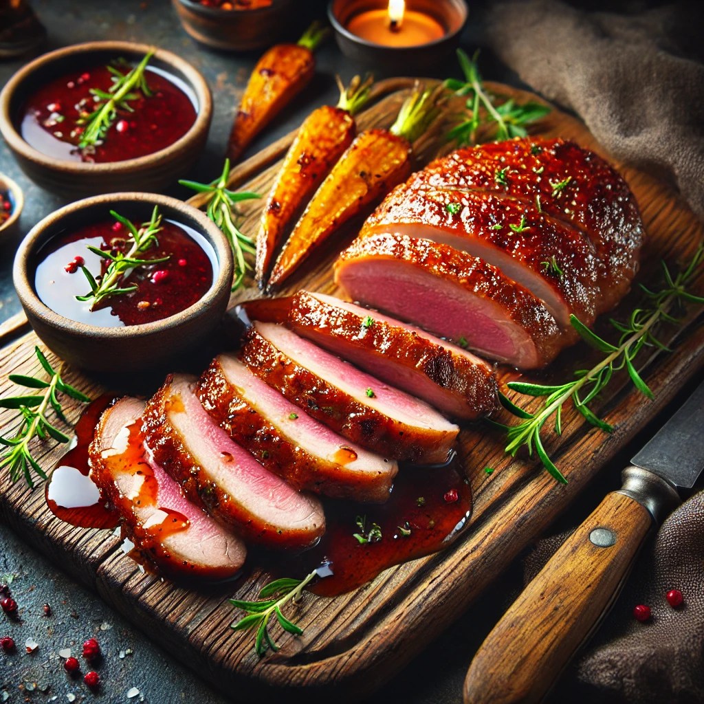 Bourbon-Glazed Roast Mallard Duck: A Flavorful American&nbsp;Classic