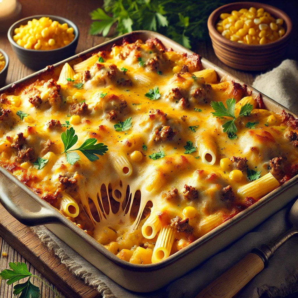 Cheesy Hamburger Casserole: A Comforting, Crowd-Pleasing Family Dinner&nbsp;Recipe