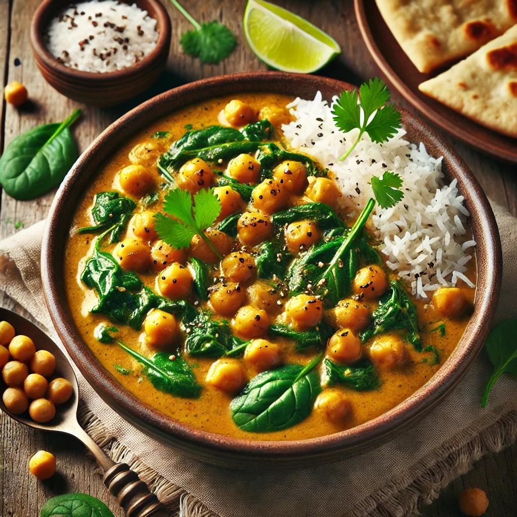 Vegan Chickpea and Spinach Curry: A Flavorful and Nutritious Plant-Based&nbsp;Meal